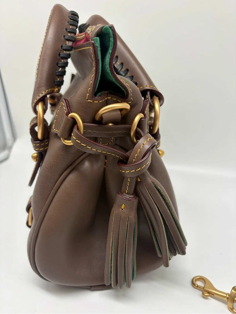 Dooney & Bourke Micro Florentine Satchel in Elephant Brown